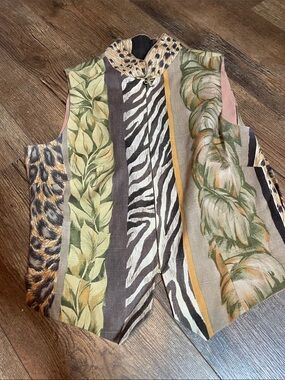 Patterned Sleeveless Women's Vest - Multicolor